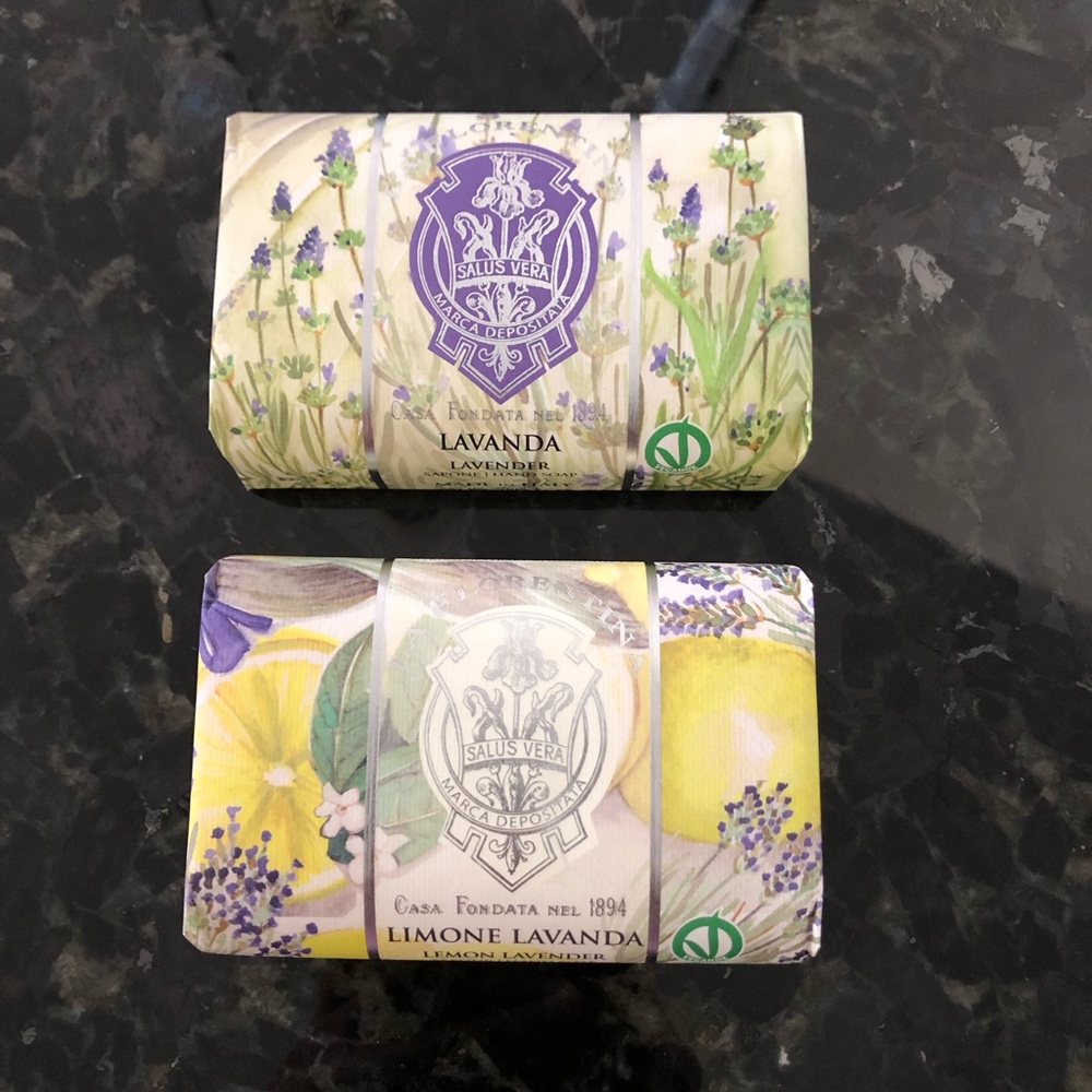 Luxury Vegan Soap Bars La Florentina Lavender and Lemon Lavender Hand Soap